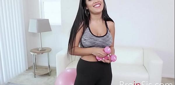  busty latina sister helps me cum alina belle